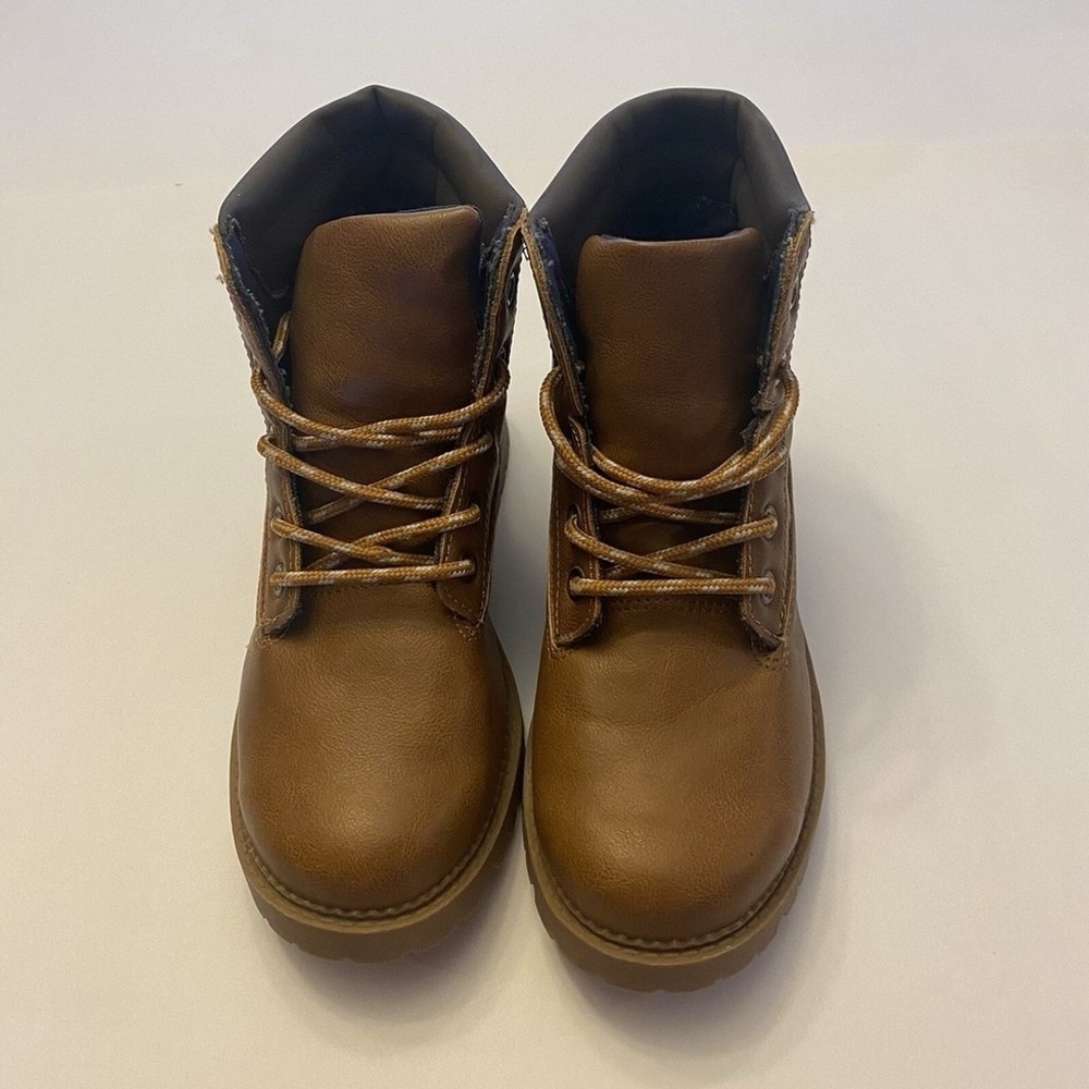 Kids Ankle Boots Brown Lace Up Casual Fashion Boots